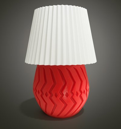 3D Baskı Zigzag Desenli Dekoratif Masa Lambaları | Neptune Studio