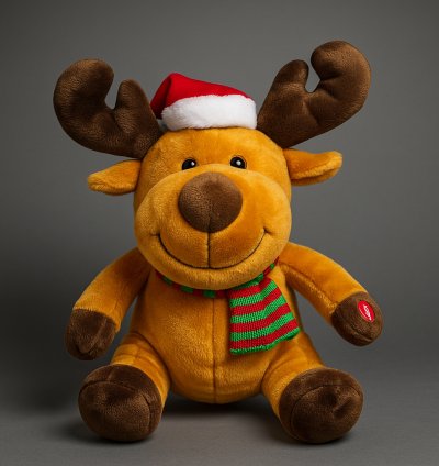 Yılbaşı Temalı Geyik Peluş Oyuncak - Sevimli ve Kutlama Havasında | Neptune Studio