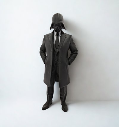 Darth Vader Takım Elbiseli 3D Figür – Şık ve Asi Tasarım