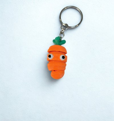 Havuç Figürlü 3D Baskı Anahtarlık – Sevimli Tasarım Aksesuar