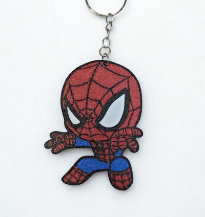 3D Baskı Spiderman Figürlü Anahtarlık – Süper Kahraman Tarzı