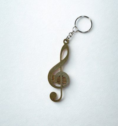 3D Baskı Sol Anahtarı Anahtarlık – Müzik Ruhunu Yansıt