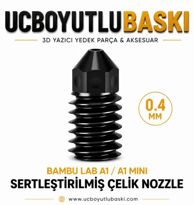 0.4mm Bambu Lab A1/ A1 Mini Sertleştirilmiş Çelik Nozzle