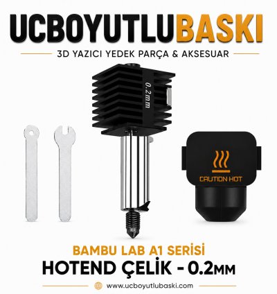 Bambu Lab A1 Serisi Hotend Çelik - 0.2mm